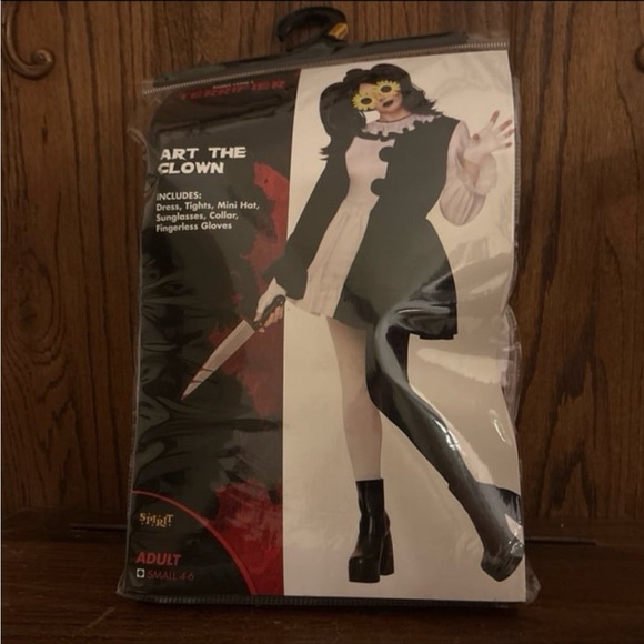 Adult Art the Clown Dress Costume - Terrifier Spirit Halloween Horror - Picture 3 of 3